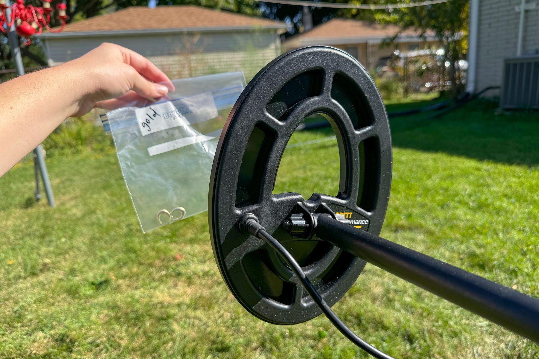 Garrett ace metal detector air test