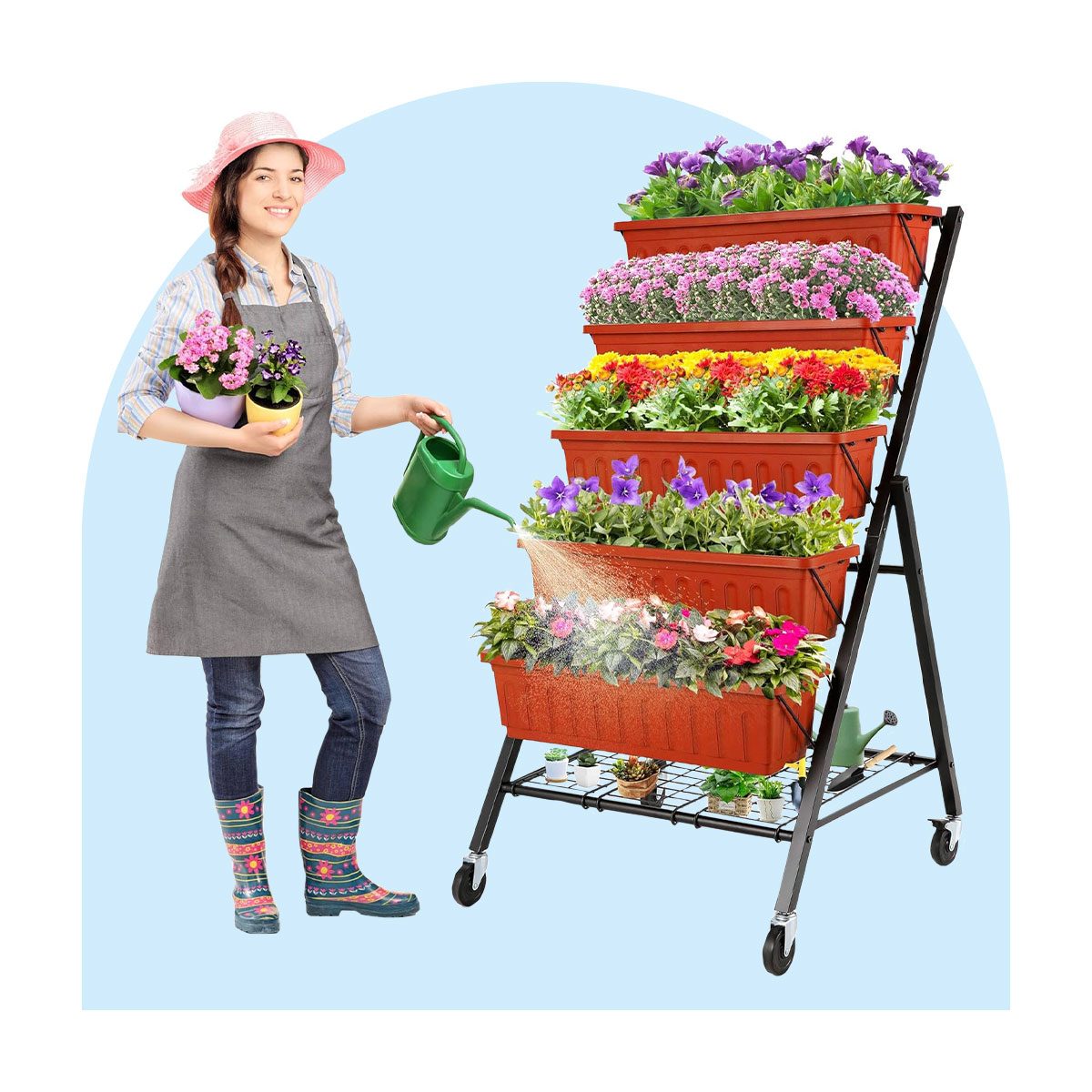 Homdox 4ft Vertical Garden Bed 