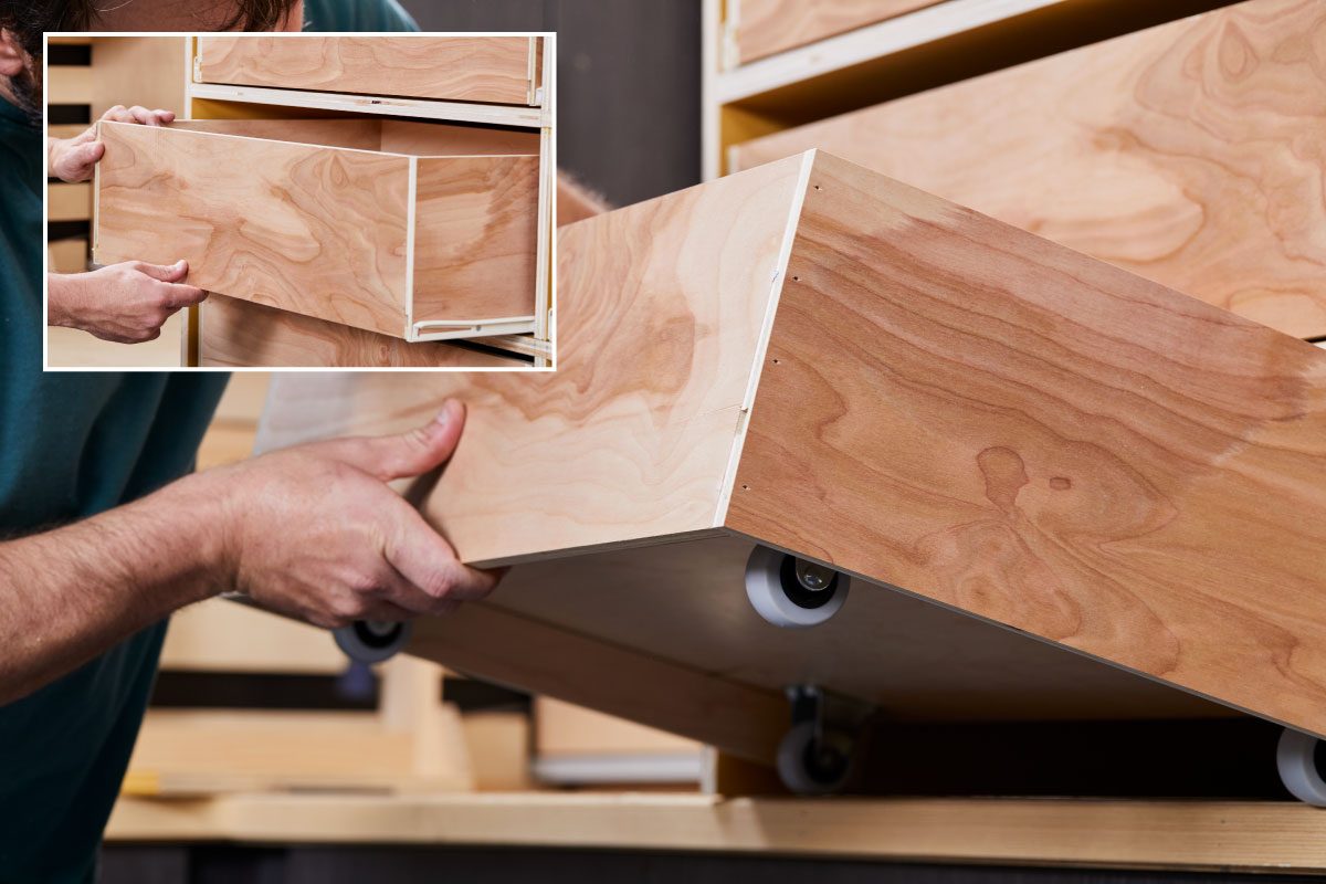 Install The Drawer Slides And Casters