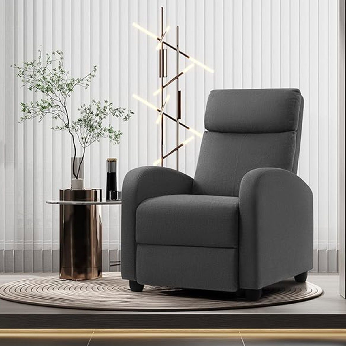 Jummico Recliner Chair Adjustable Home Theater Single Recliner Sofa 