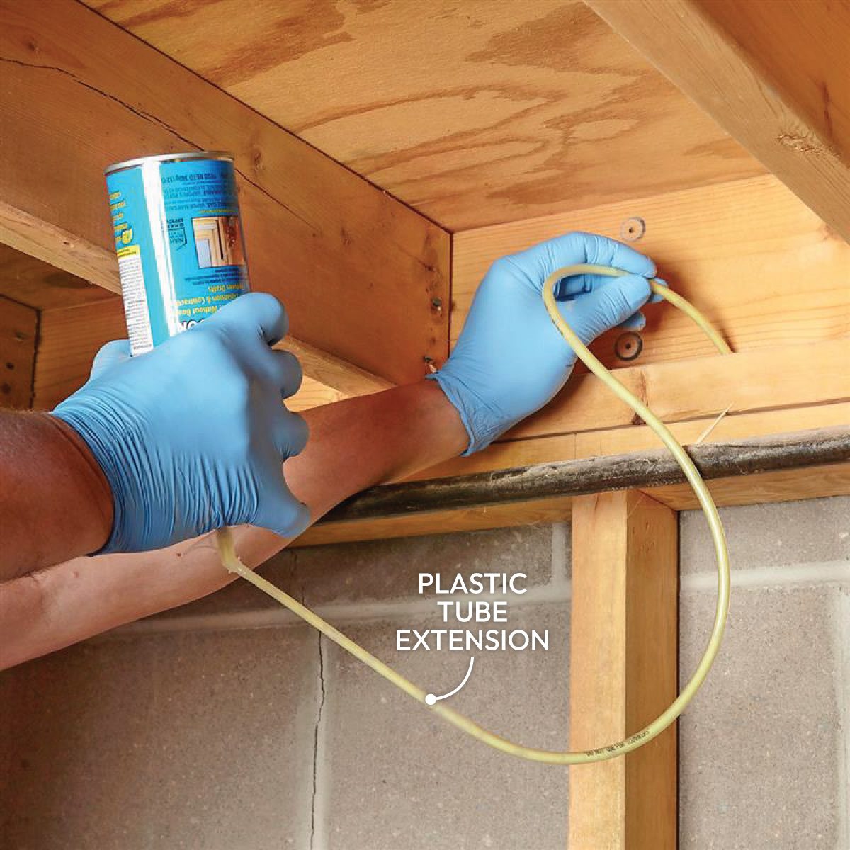 Tips For Using Spray Foam Insulation Add an Extension Tube 