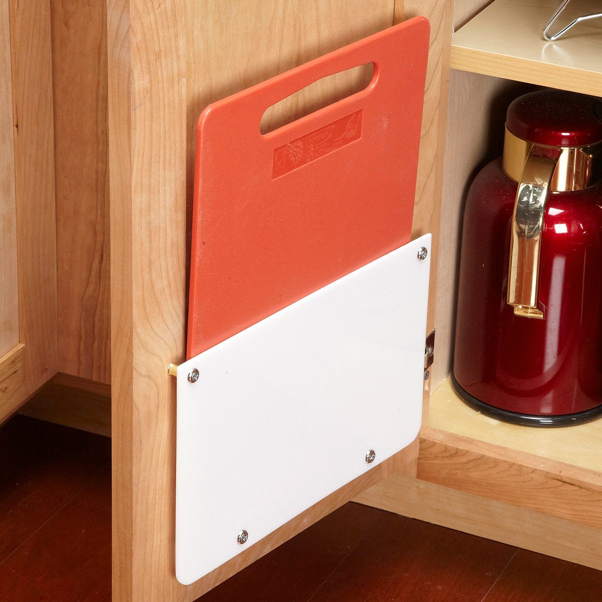 Easy Diy Projects To Increase Kitchen Cabinet And Drawer Storage Cutting Board Storage