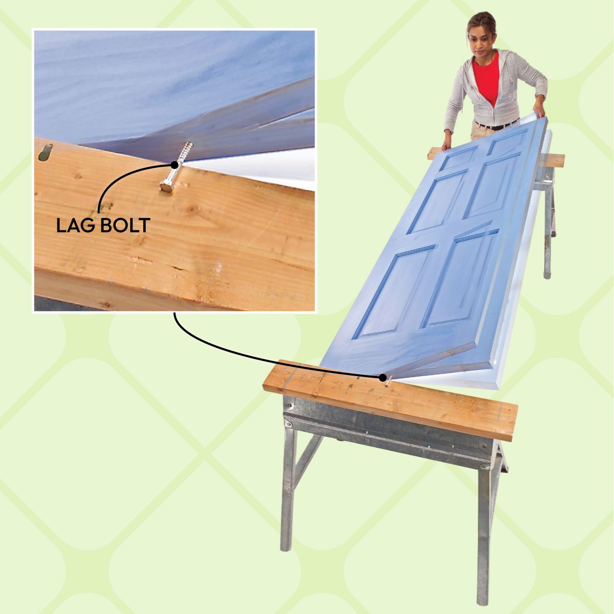 Lay The Door Flat To Avoid Drips And Runs