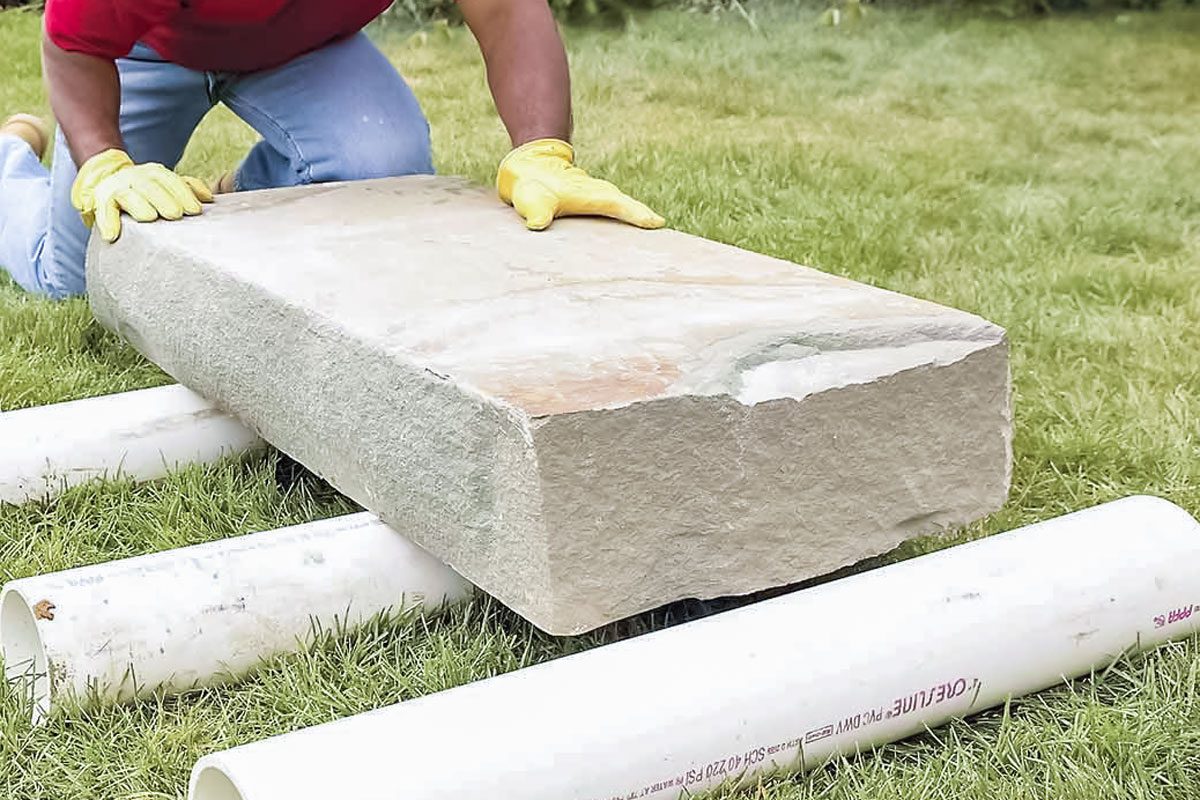 Roll Heavy Stones Over Pvc Pipe