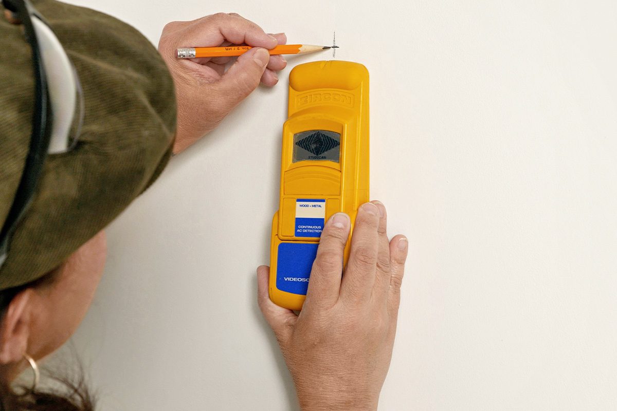 Hang A Long Rod For Clothes Find the wall studs