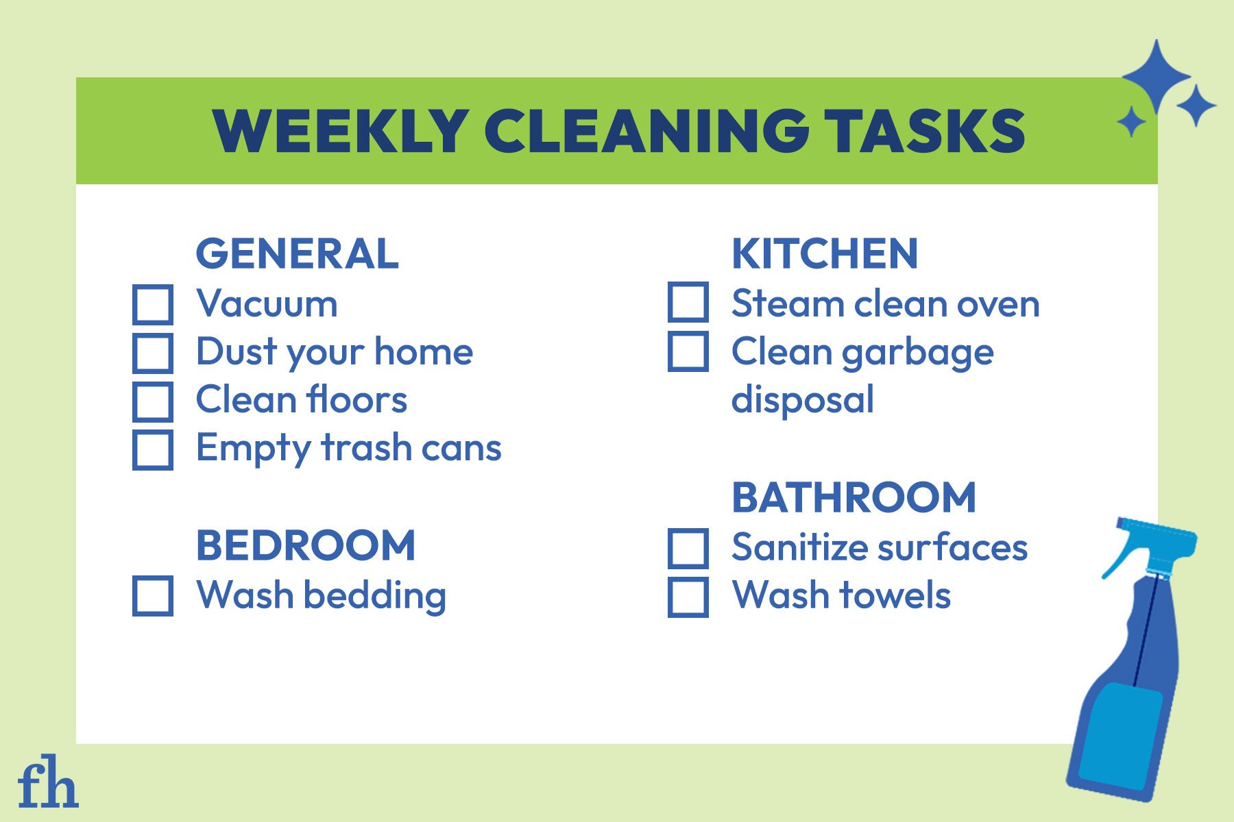 Weekly Cleaning Tasks