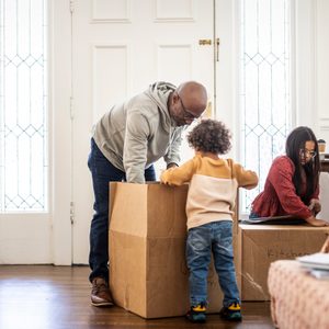family moving into new home