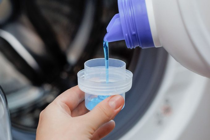 Liquid detergent being pouring