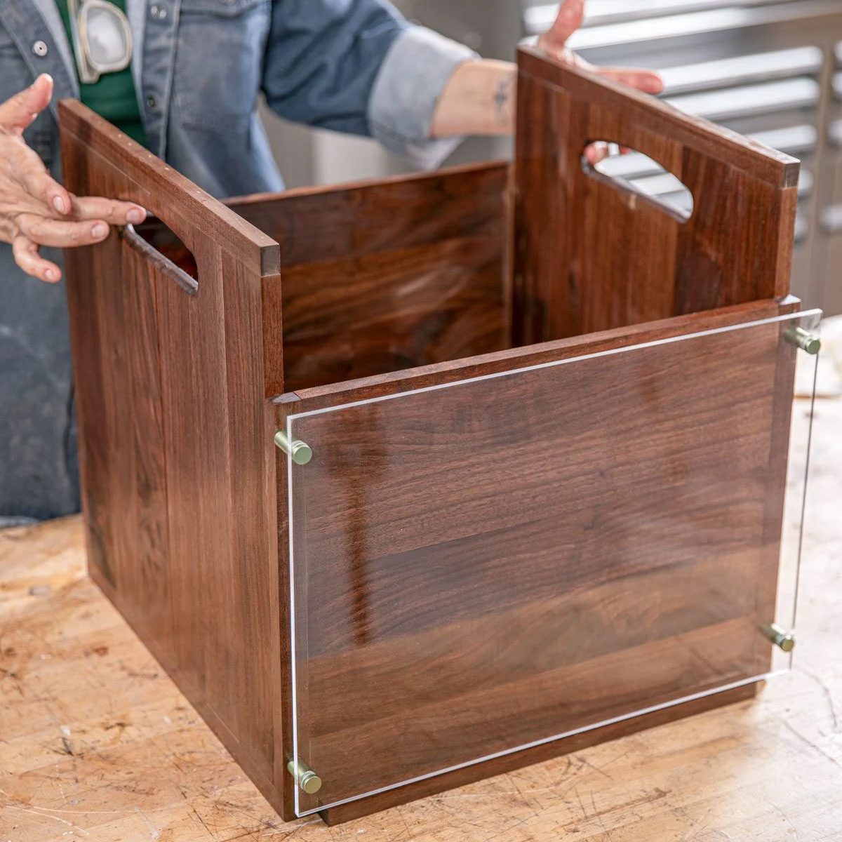 How To Make A Wooden Crate With Vinyl Record Display 