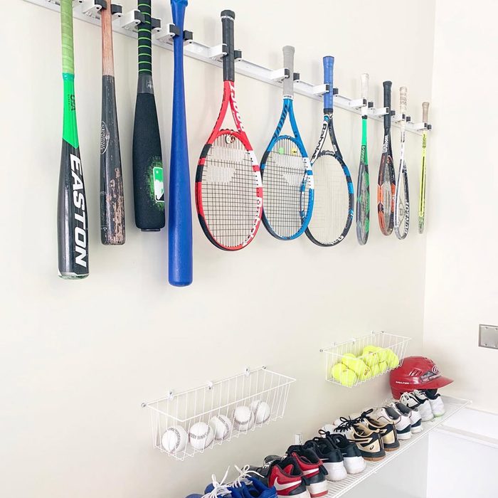 How To Best Organize And Store Sports Equipment Broom Hanger Courtesy @getitdonebystephanie Instagram