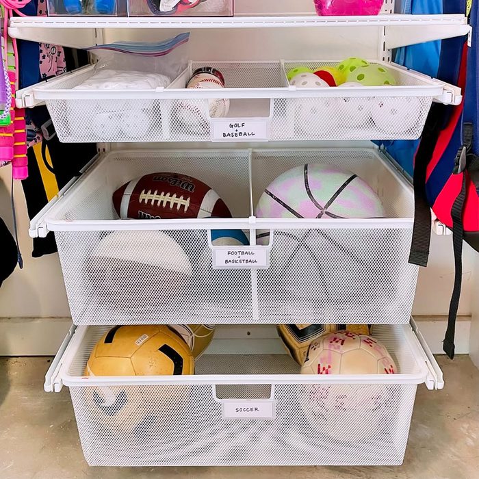 How To Best Organize And Store Sports Equipment Drawer Units Courtesy @settledinsoundly Instagram