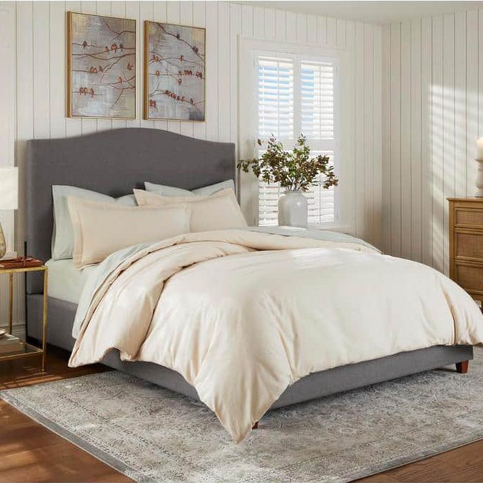 Cotton And Linen Duvet Cover Set Via Homedepot.com