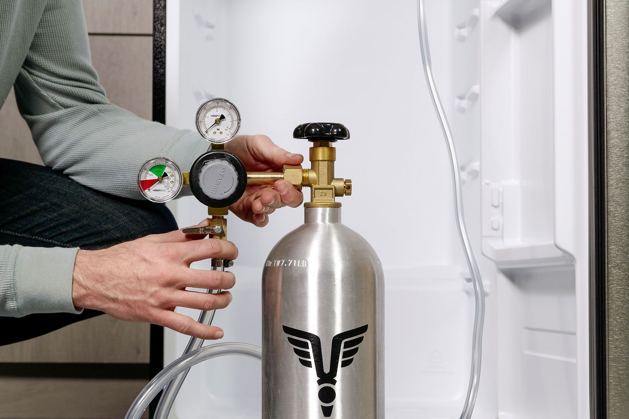 Connect The Regulator To The Co2 Tank