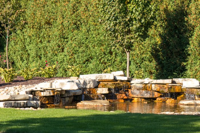 Small Waterfall with green background