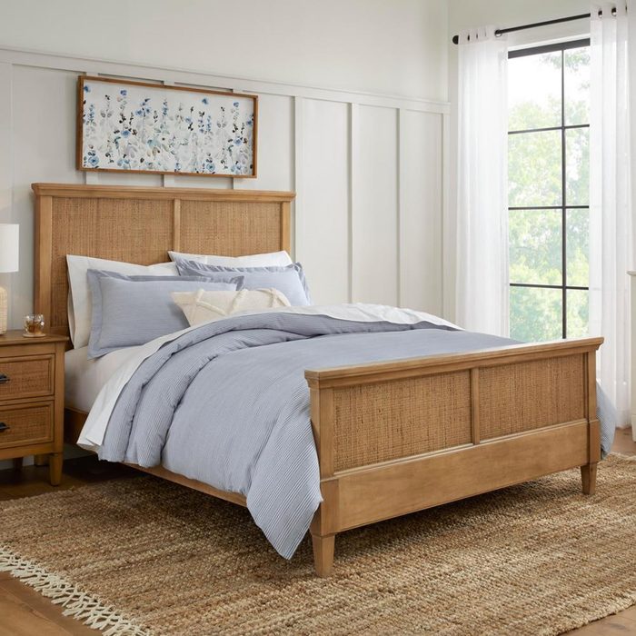 Wooden Cane King Bed Via Homedepot.com