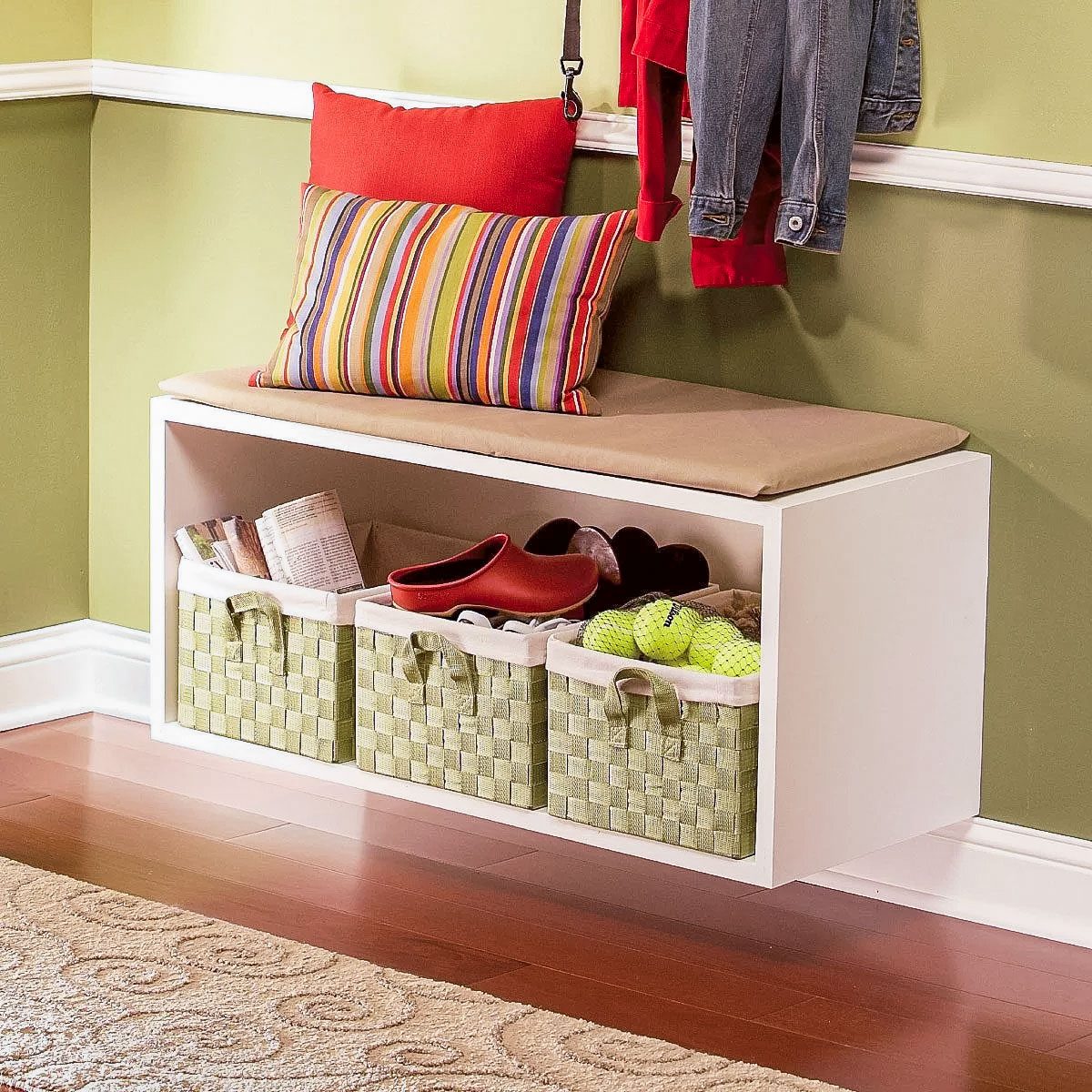 How To Build Simple Box Shelves For Your Entryway