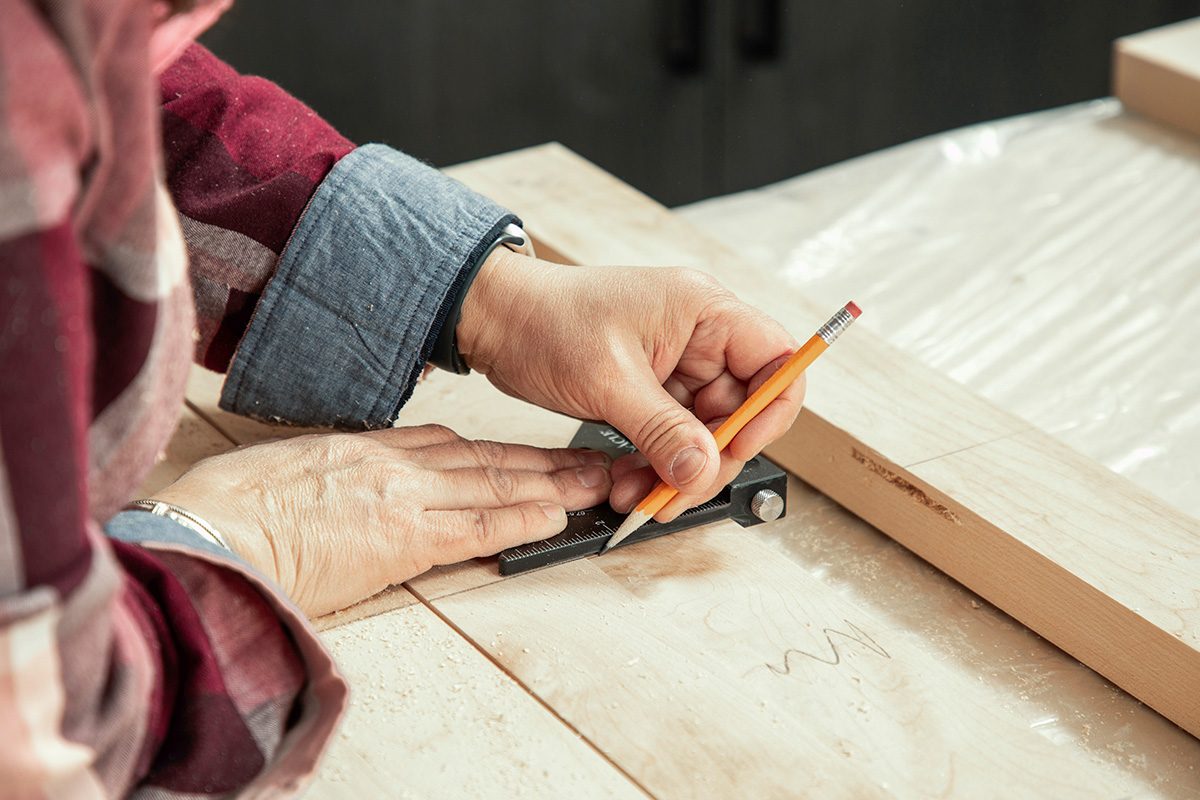 How To Build A Diy Butcher Block Countertop From Scratch Fhm25 Kitchen Island Build Dr 03 25 05b