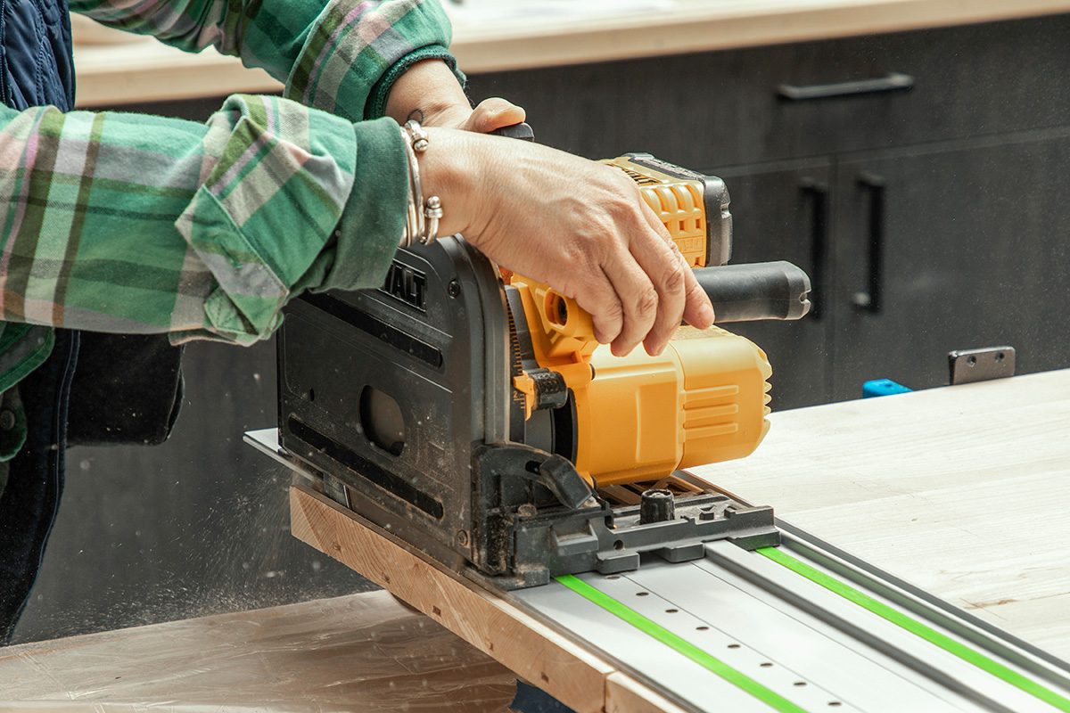 How To Build A Diy Butcher Block Countertop From Scratch Fhm25 Kitchen Island Build Dr 04 01 34b