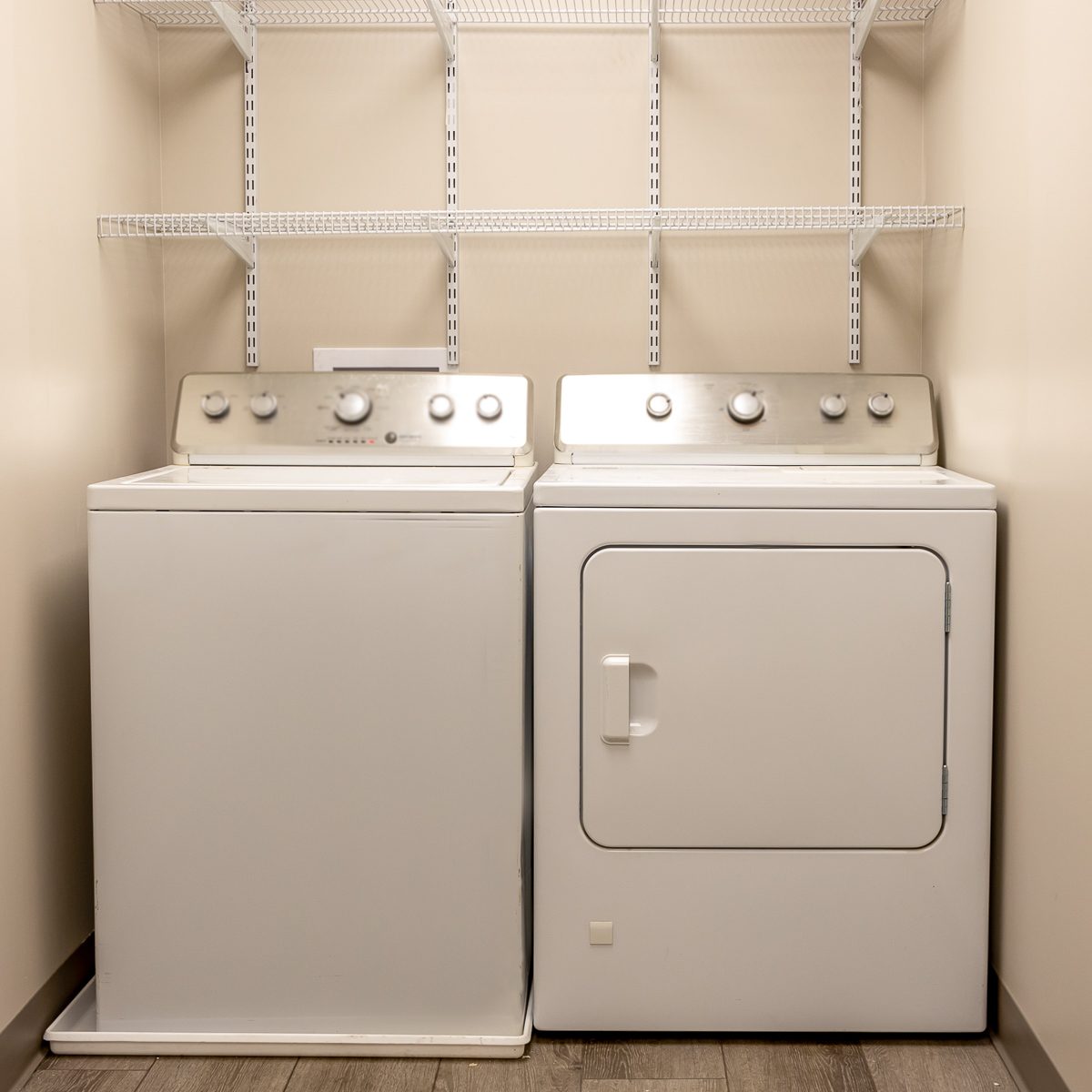 washer dryer in basement