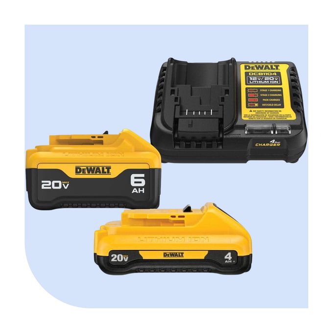 Dewalt 20v Max Lithium Ion Battery And Charger Starter Kit Via Homedepot.com