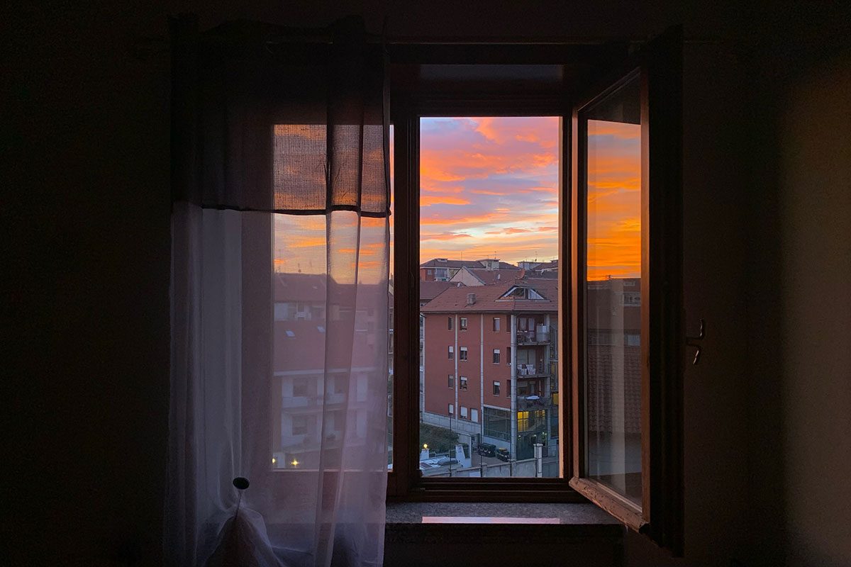 Sunset Sky From A Window