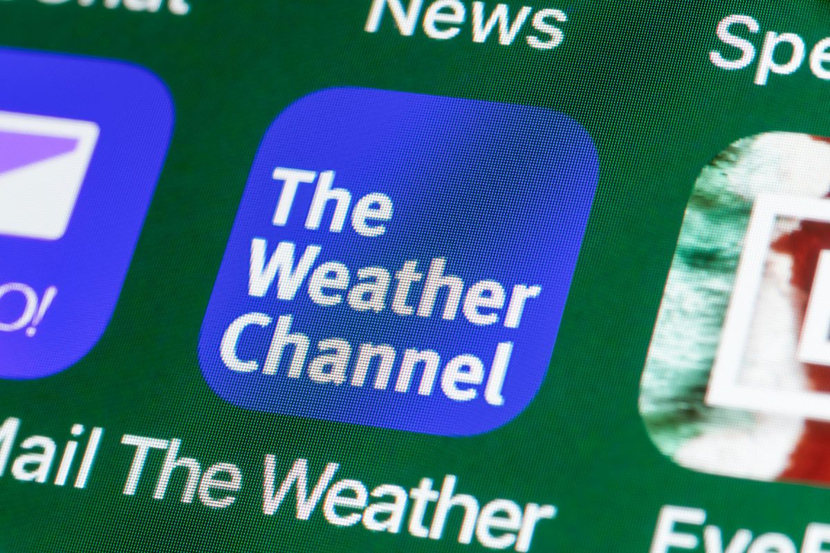 The buttons of the weather forecast App