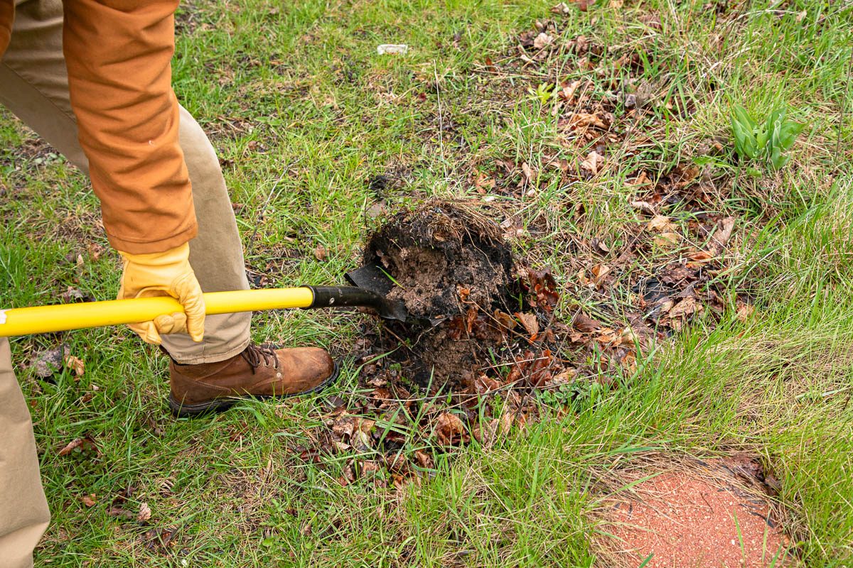 Round point shovel/spade