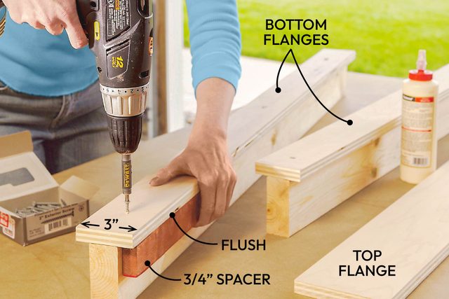 bottom flange for storage