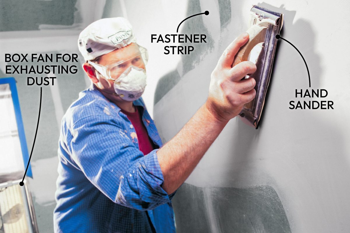 How To Sand Drywall With Minimal Dust Fh00dja 01809001 Ai Callouts