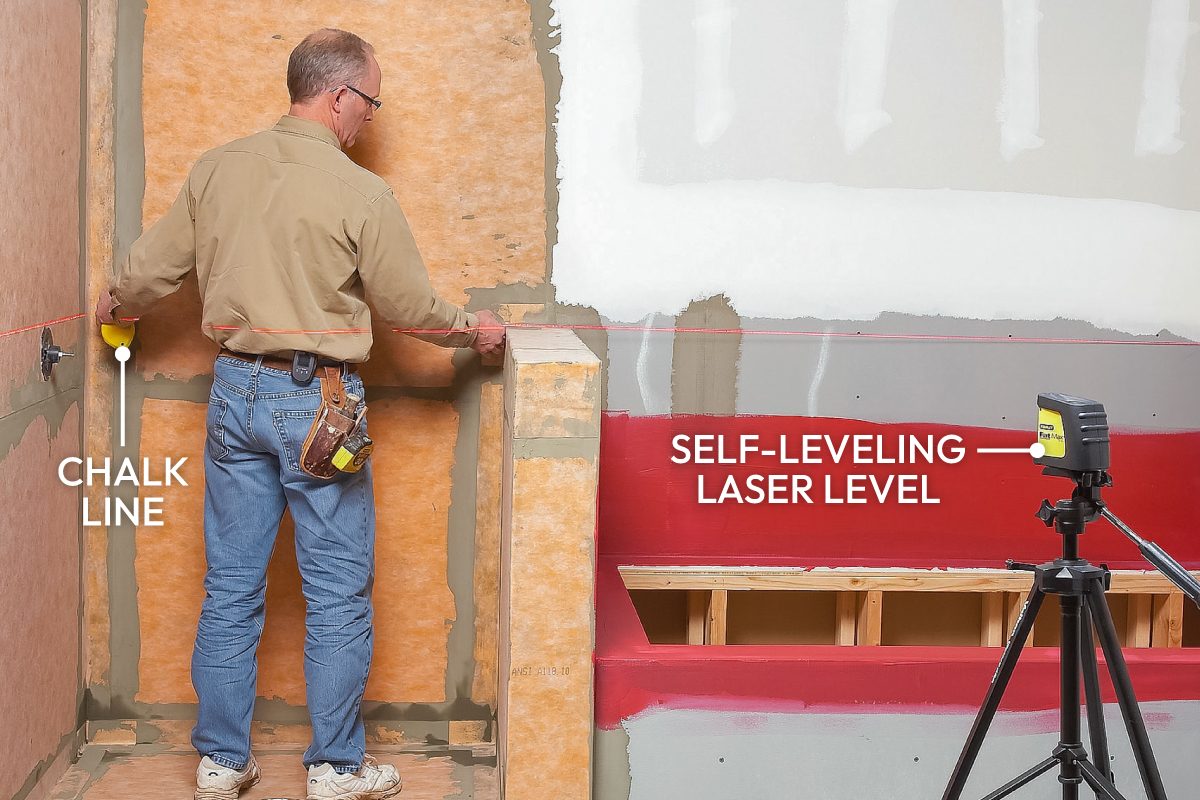 Modern Tile Installation Tips Callouts Plan Layouts With A Laser Level