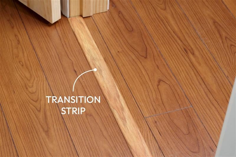 close up of transition strip