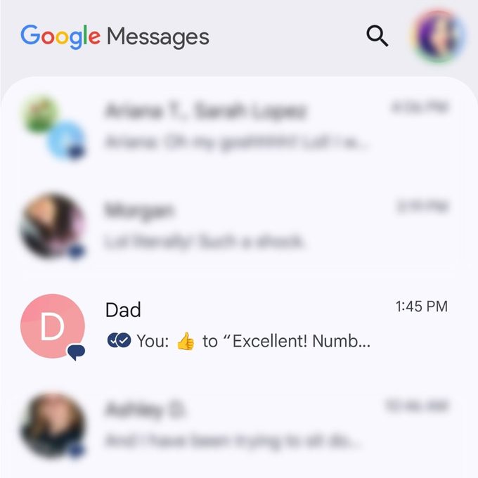 Google Messages Conversations Screenshot