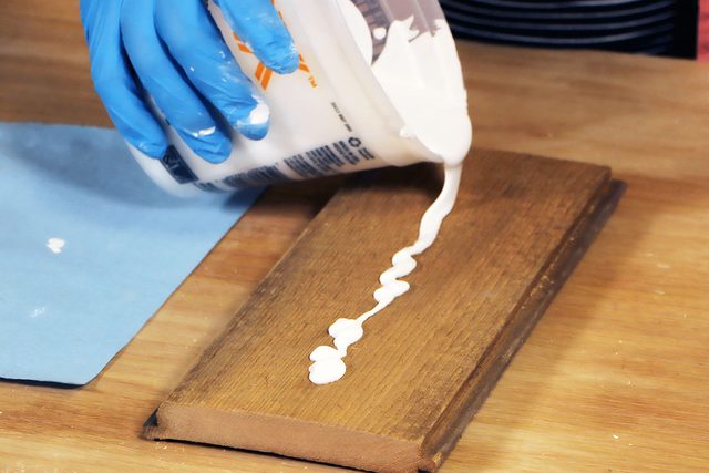 Whitewash With Scraper And White Paint