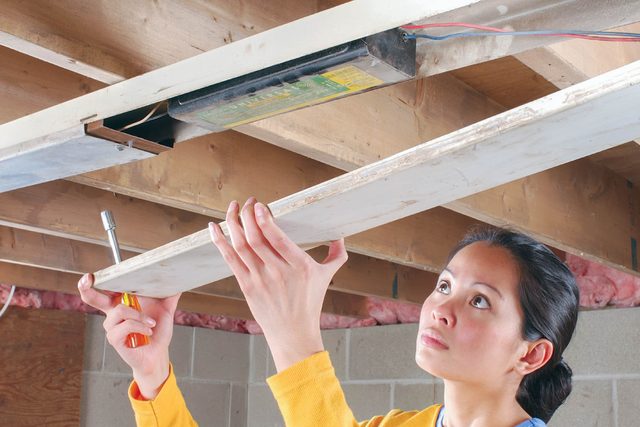 Remove the Bulbs and Fluorescent Light Fixture Cover