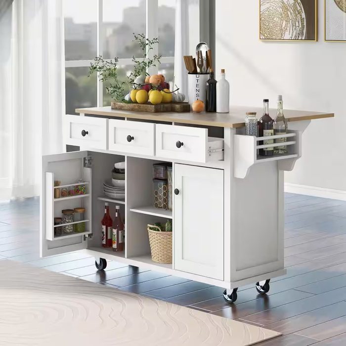 White Kitchen Cart
