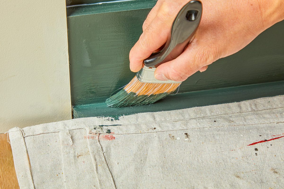 touching up nail holes with paint