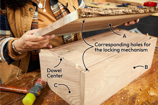 Fhm25 How To Make A Hidden Lock Box Dowel Setter Dowel Placement Md P2 10 29 14b Callouts