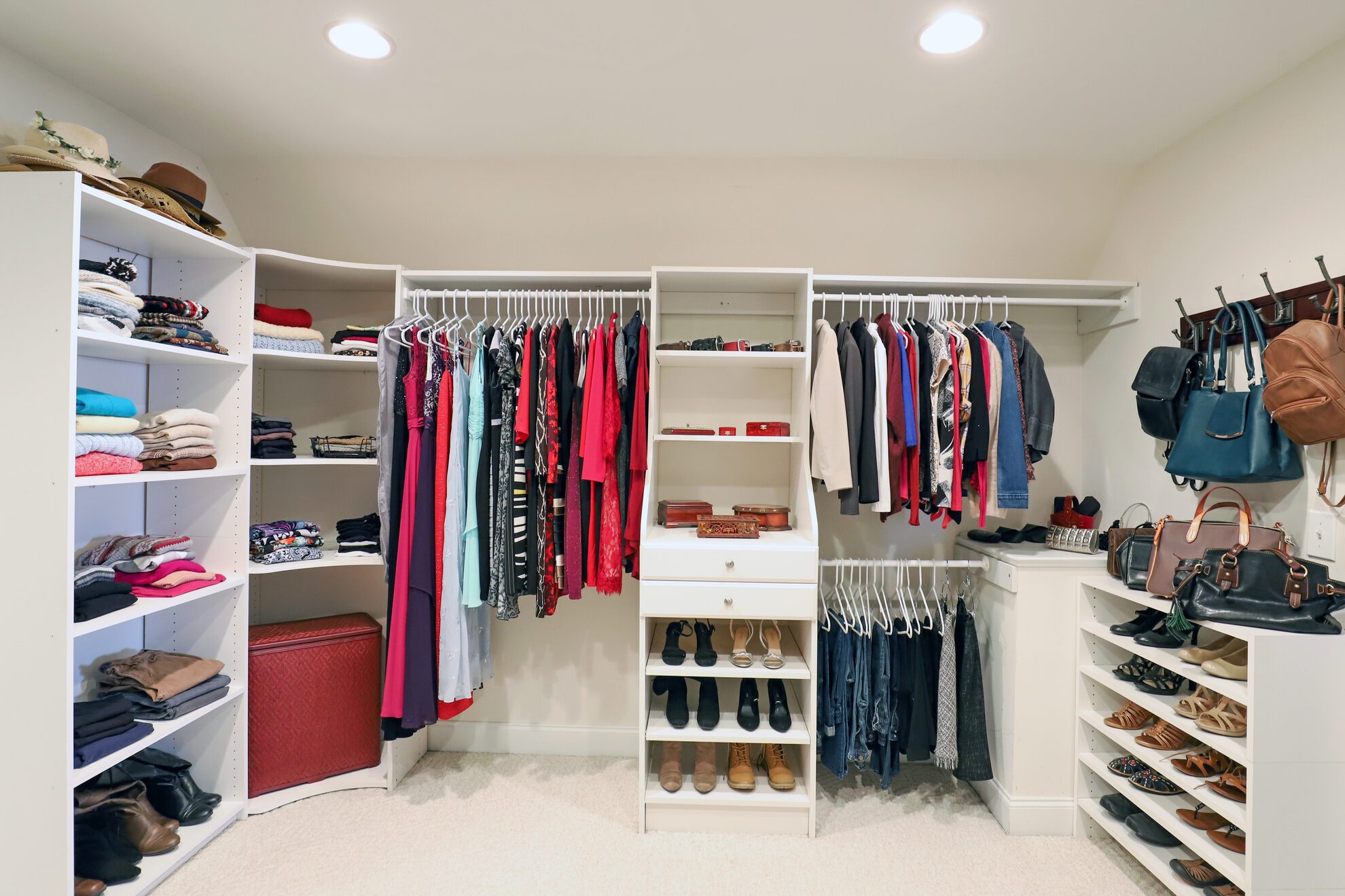 Spacious walk-in closet