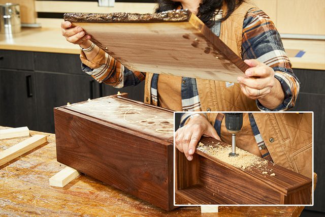 How To Build A Wall Shelf With Secret Hidden Storage Box Fhm25 How To Make A Hidden Lock Box Set And Glue Lid Md P2 10 29 16b