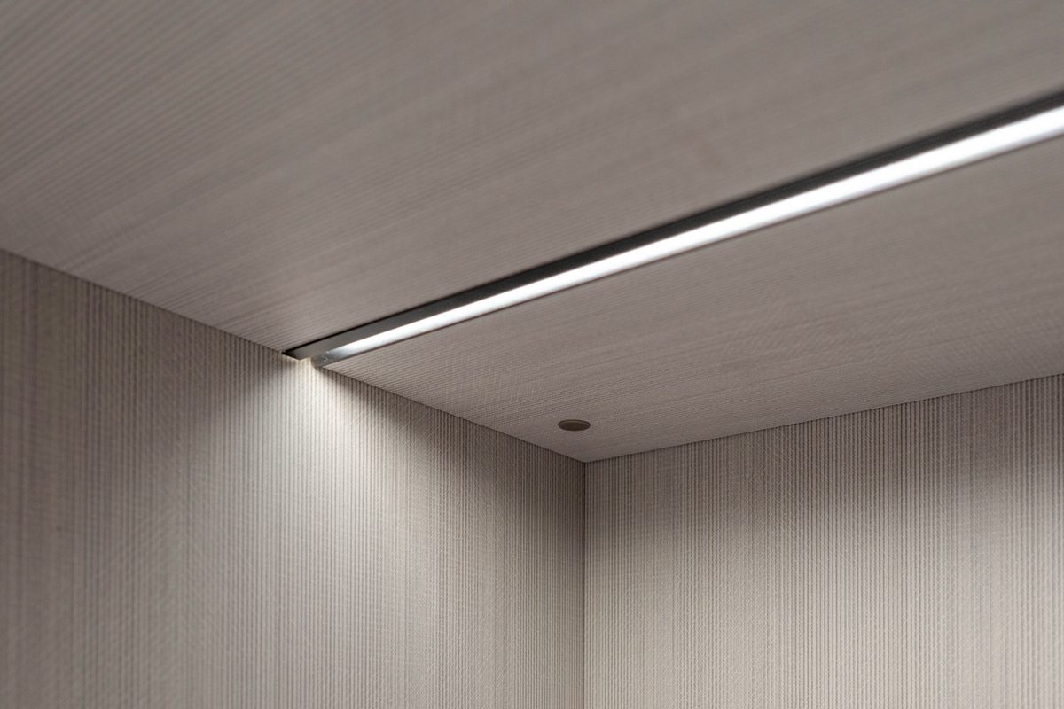 led strip light inside a closet