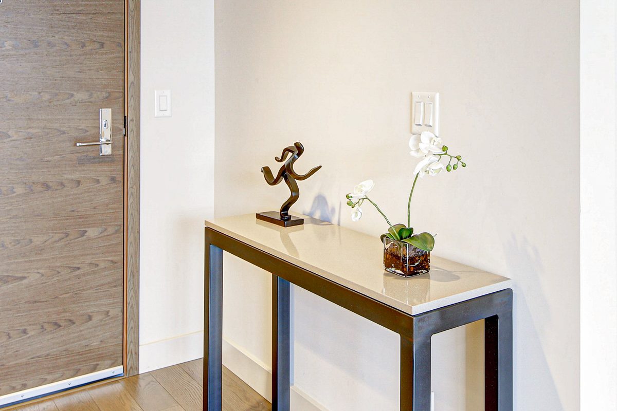 console table near door