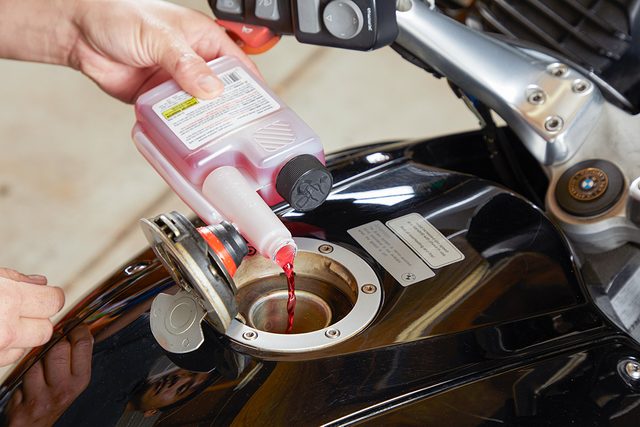 How To Winterize A Motorcycle In 6 Simple Steps Fhm25 How To Winterize A Motorcycle Md P2 10 28 Filling Tank Stabilize 21b