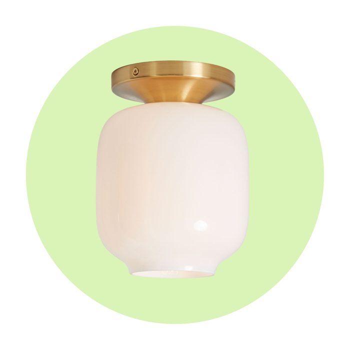 Sculptural Glass Pebble Flush Mount Light Via Westelm.com