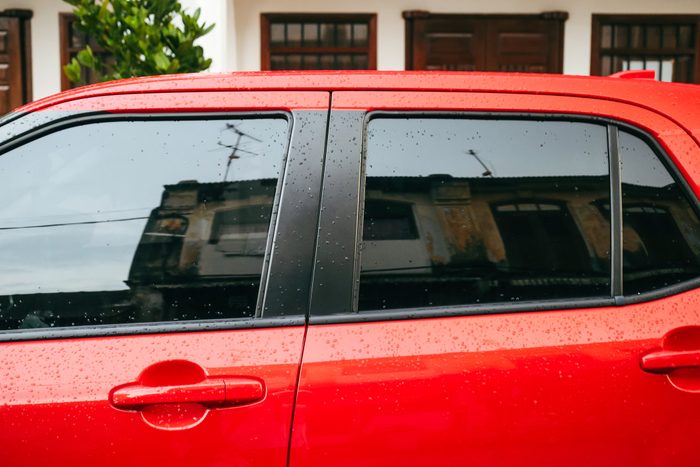George Town cityscape seen through car