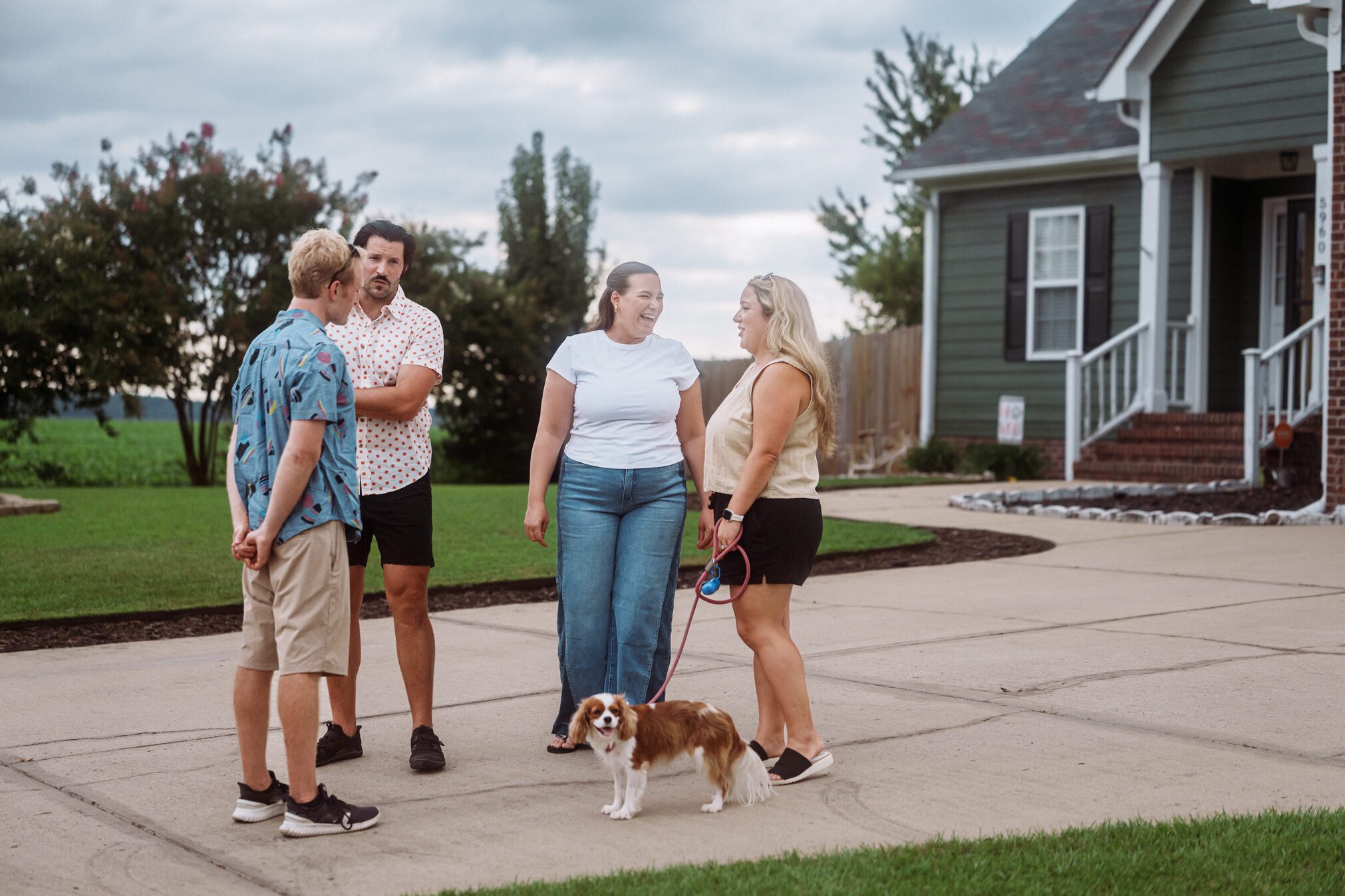 Conversation Among Neighbors in Driveway