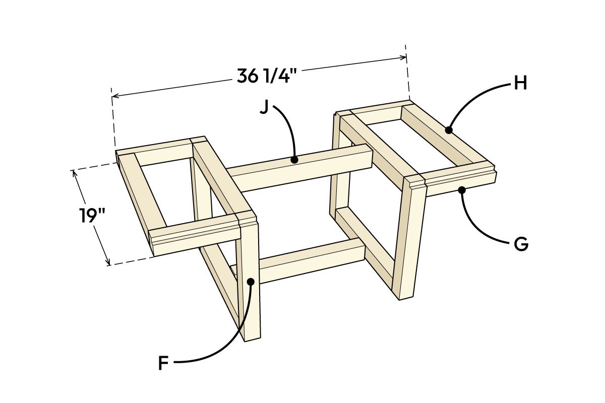 How To Build A Tile Coffee Table With Wood Legs Tile Table Figb Ta Callouts