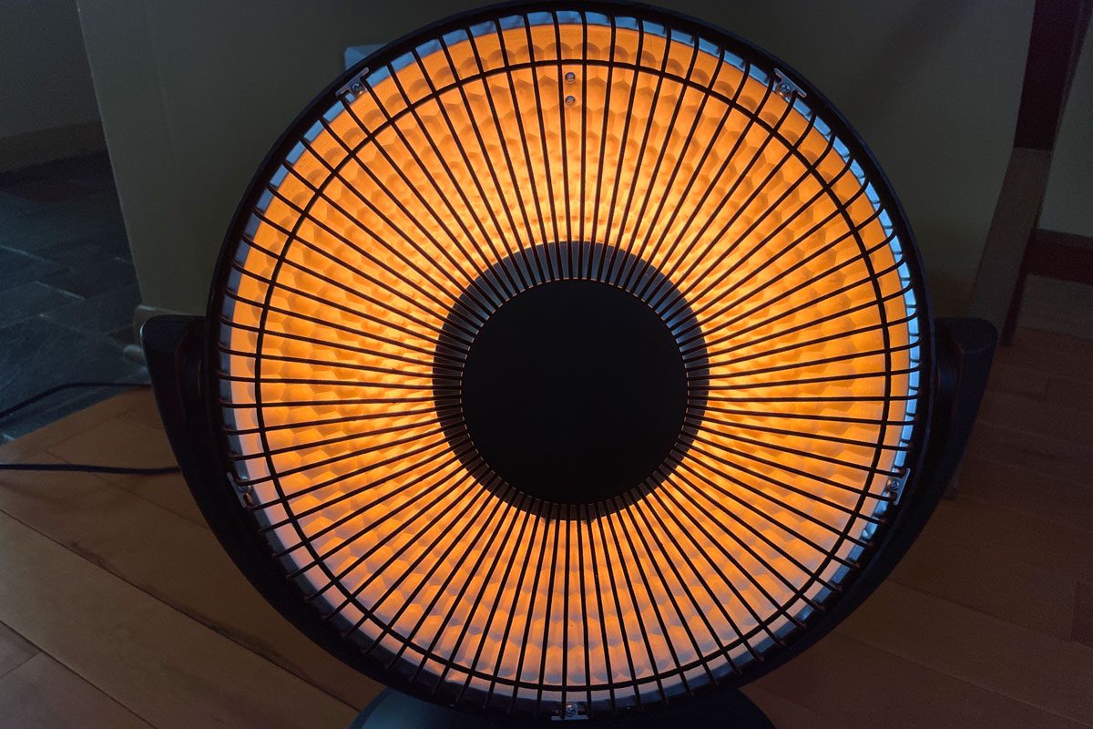 Kismile Radiant Space Heater aglow