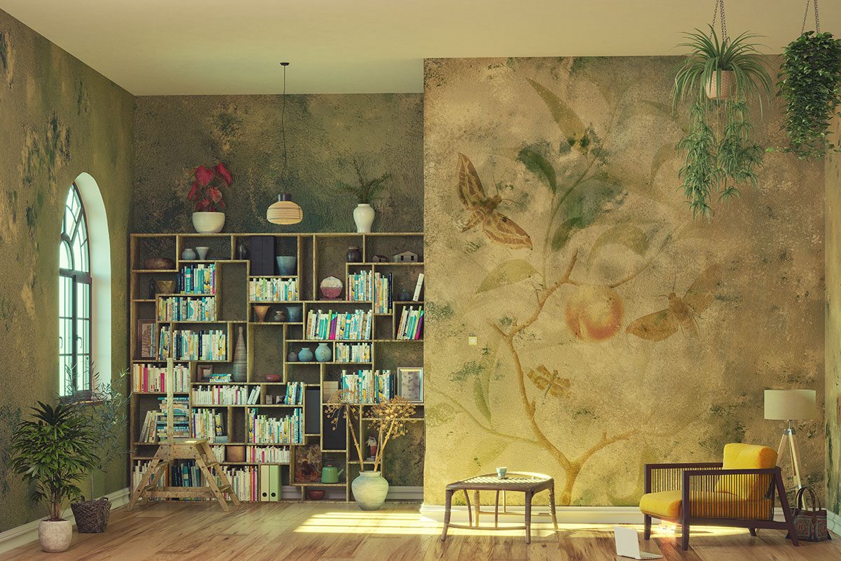 Small office in a green vila