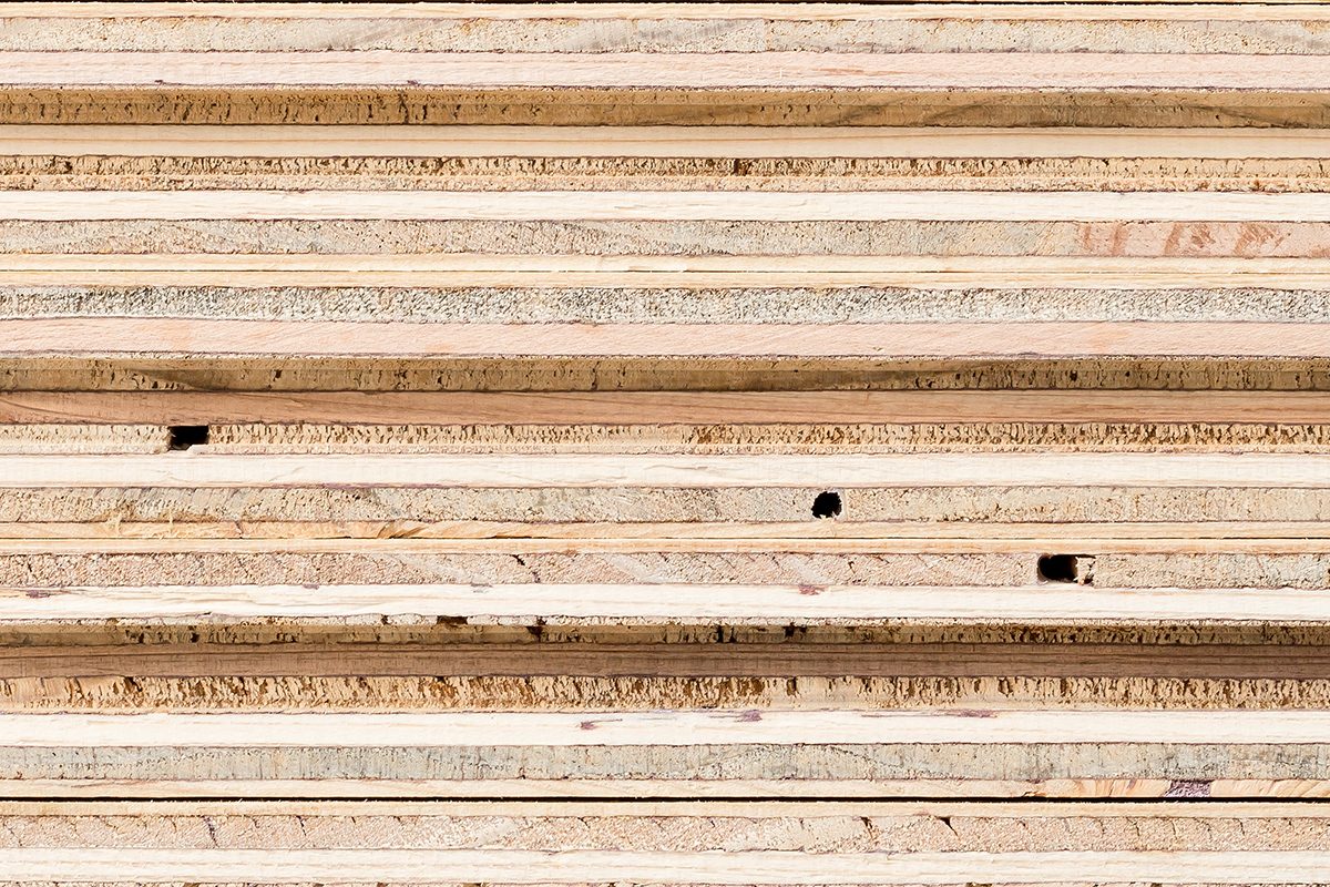 Plywood of residential building materials