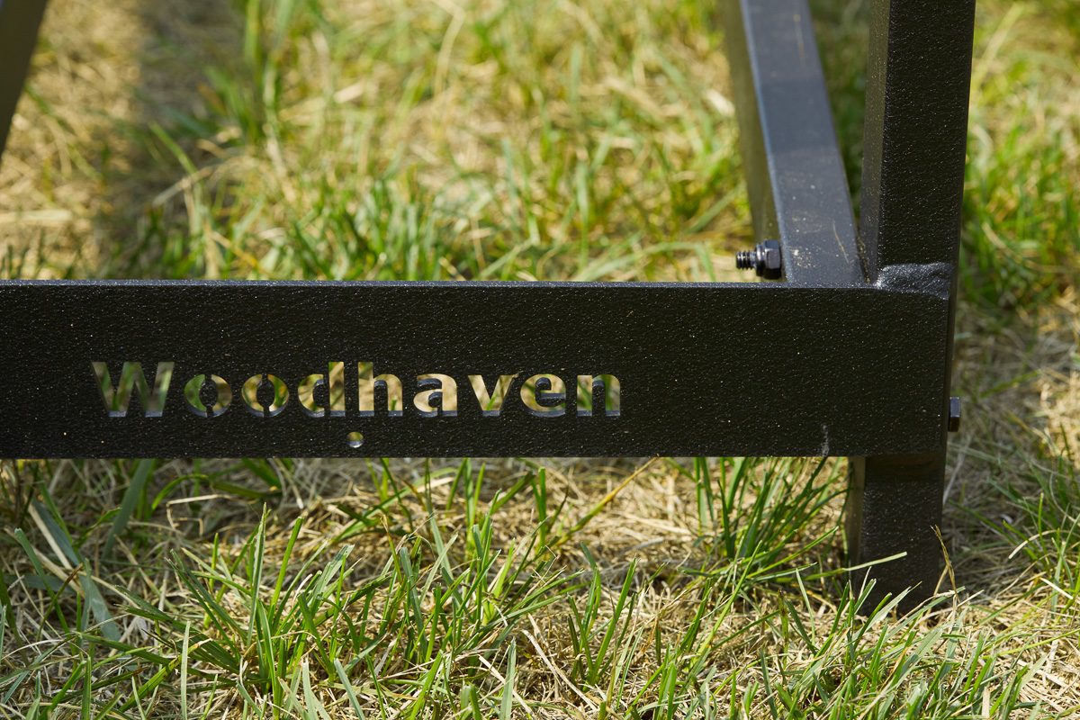 Woodhaven Firewood Log Rack close up